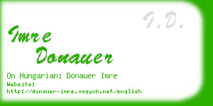 imre donauer business card